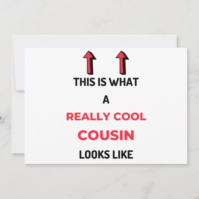 This Is What A Really Cool Cousin Looks Like 2 Holiday Card (Front)