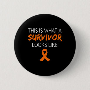 This Is What A Survivor Looks Like Leukaemia Aware 6 Cm Round Badge