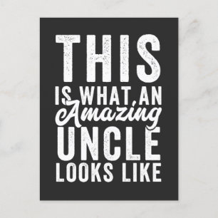 This is What an Amazing Uncle Looks Like Holiday Postcard