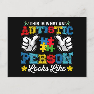This Is What An Autistic Person Looks Like Autism Postcard