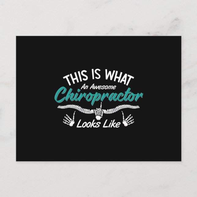 This Is What An Awesome Chiropractor Chiropractic Postcard (Front)