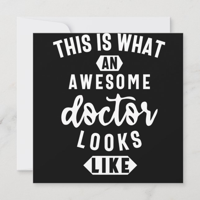 This Is What An Awesome Doctor Looks Like Save The Date (Front)