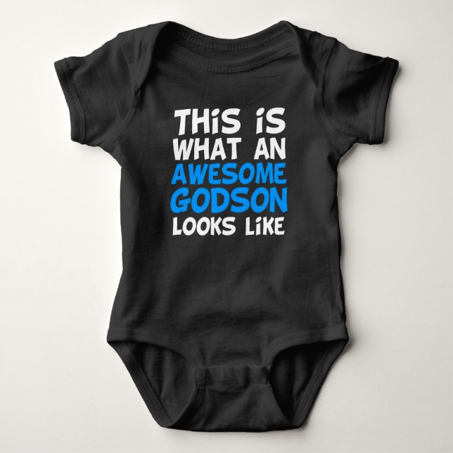 This Is What An Awesome Godson Looks Like Baby Bodysuit (Front)