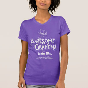 This Is What An Awesome Grandma Looks Like Purple T-Shirt
