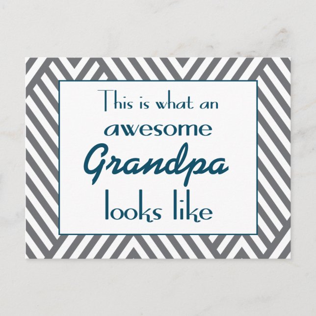 This Is What An Awesome Grandpa Looks Like Postcard (Front)