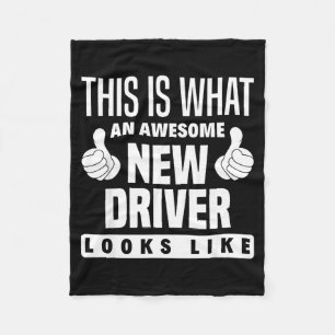 This Is What An New Driver Looks Like Funny New Dr Fleece Blanket