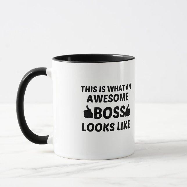 THIS IS WHAT LOOKS LIKE AWESOME BOSS MUG (Left)