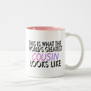 This Is What The World's Greatest Cousin (pink) (2 Two-Tone Coffee Mug