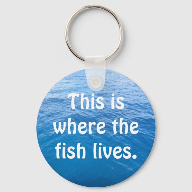 This is where the fish lives. key ring (Front)