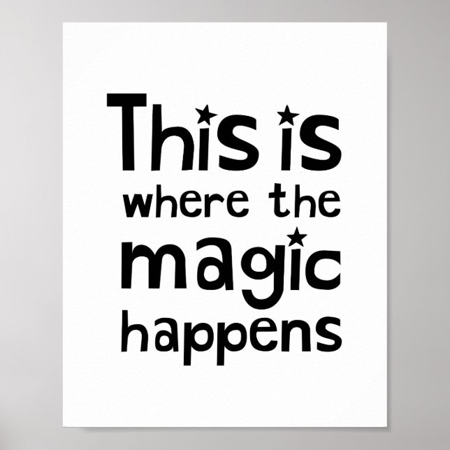 This Is Where The Magic Happens - Nursery Poster (Front)