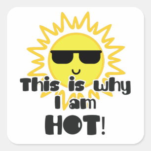 This Is Why I Am Hot! Vacation Square Sticker