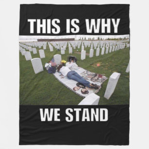 THIS IS WHY WE STAND FLEECE BLANKET