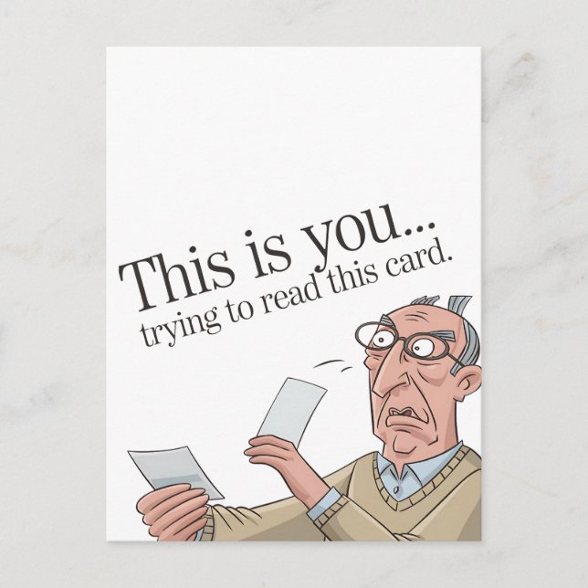 This Is You Trying To Read This Card Funny Dad (Front)