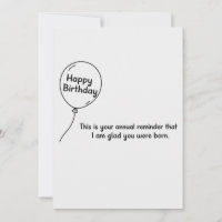 This Is Your Annual Reminder Funny Birthday