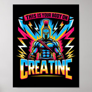 This Is Your Body On Creatine Workout Gym Poster