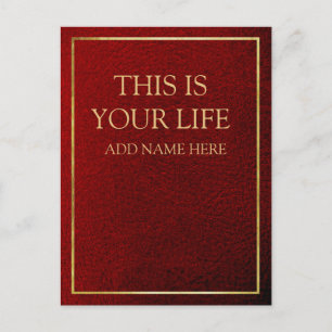 This is Your Life Funny Parody Personalised Postcard
