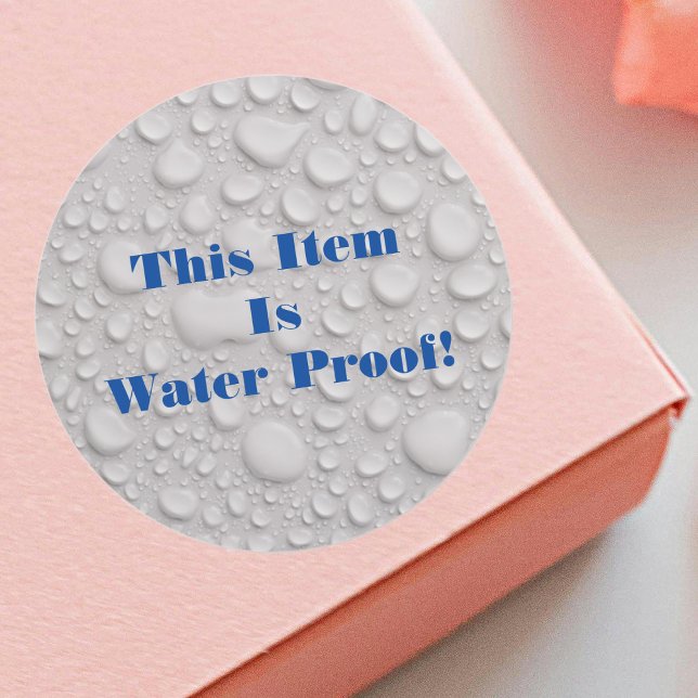 This Item Is Water Proof, DIY Text & Photo Classic Round Sticker (Creator Uploaded)