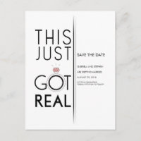 This Just Got Real | Funny Save the Date