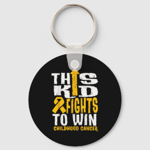 This Kid Fights To Win Childhood Cancer Awareness  Key Ring