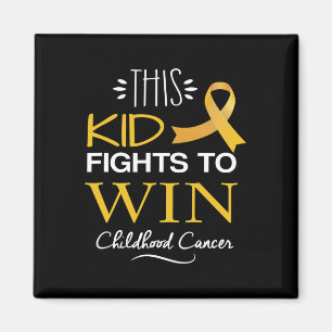 This Kid Fights To Win Childhood Cancer Awareness Magnet