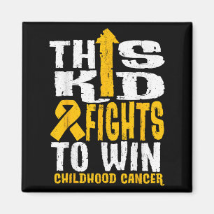 This Kid Fights To Win Childhood Cancer Awareness  Magnet