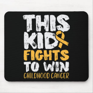 This Kid Fights To Win Childhood Cancer Awareness Mouse Pad