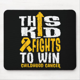 This Kid Fights To Win Childhood Cancer Awareness Mouse Pad