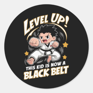 This Kid Is Now A Black Belt Karate Hapkido Award  Classic Round Sticker