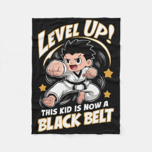 This Kid Is Now A Black Belt Karate Hapkido Award Fleece Blanket