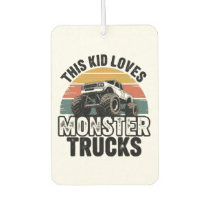 This Kid Loves Monster Trucks Car Air Freshener
