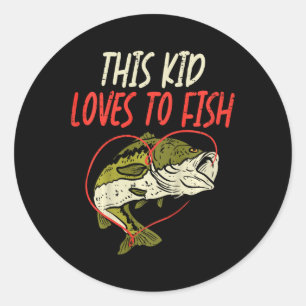 This Kid Loves To Fish Byb Fishing Family Matching Classic Round Sticker