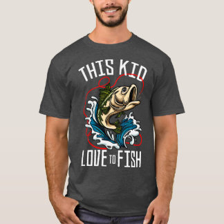 This Kid Loves To Fish Fisherman Funny Fishing T-Shirt