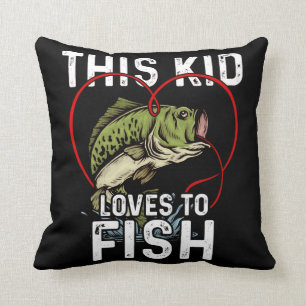 This Kid Loves to Fish Fishing Children Fisherman Cushion