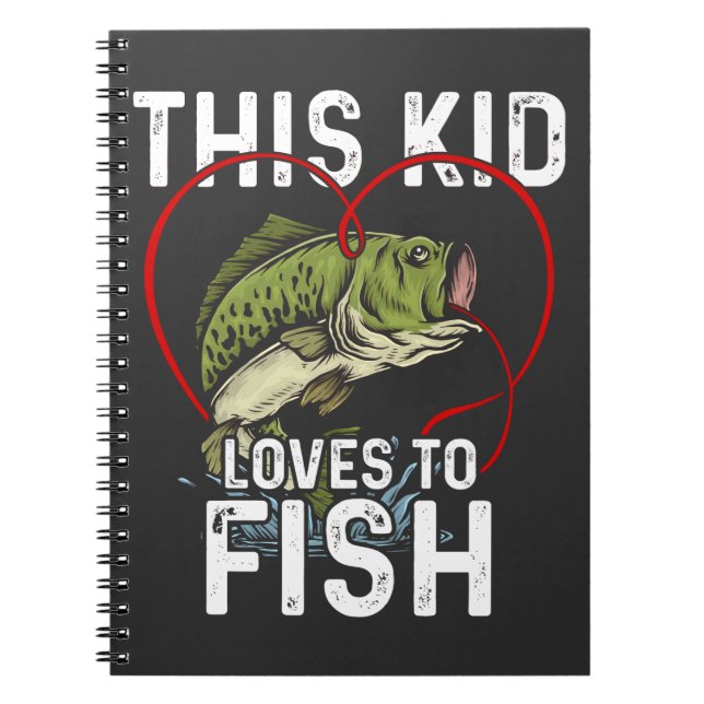 This Kid Loves to Fish Fishing Children Fisherman Notebook (Front)