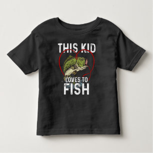 This Kid Loves to Fish Fishing Children Fisherman Toddler T-Shirt