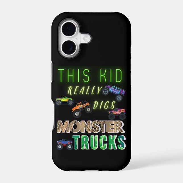 This Kid Really Digs Monster Trucks (Back)