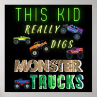 This Kid Really Digs Monster Trucks