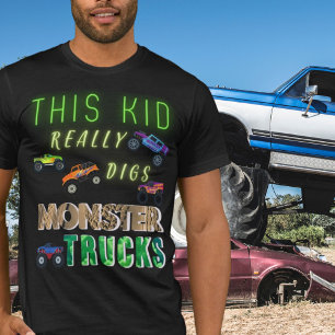 This Kid Really Digs Monster Trucks T-Shirt