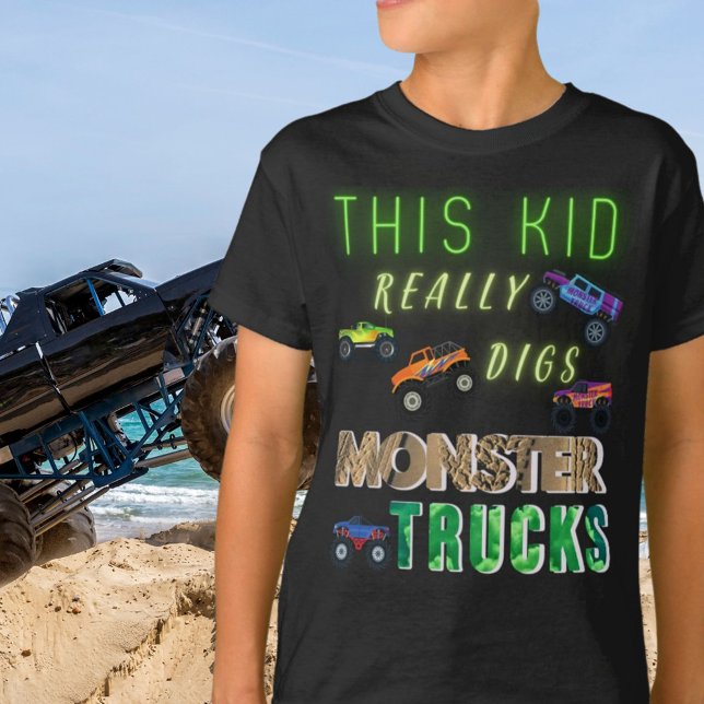 This Kid Really Digs Monster Trucks T-Shirt (Creator Uploaded)