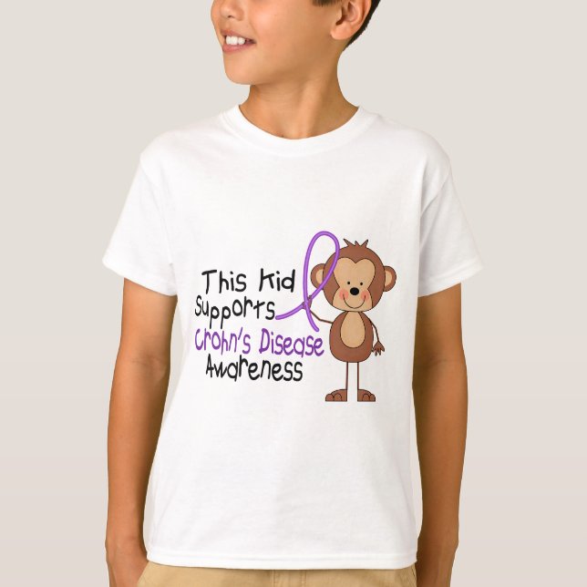 This Kid Supports Crohns Disease Awareness T-Shirt (Front)