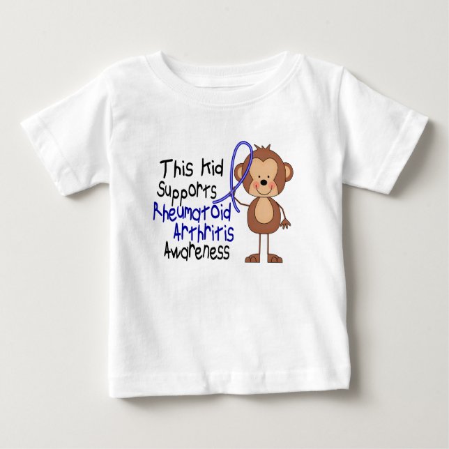 This Kid Supports Rheumatoid Arthritis Awareness Baby T-Shirt (Front)