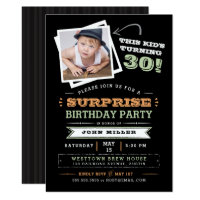 This Kid's Turning Old! Surprise Birthday Photo