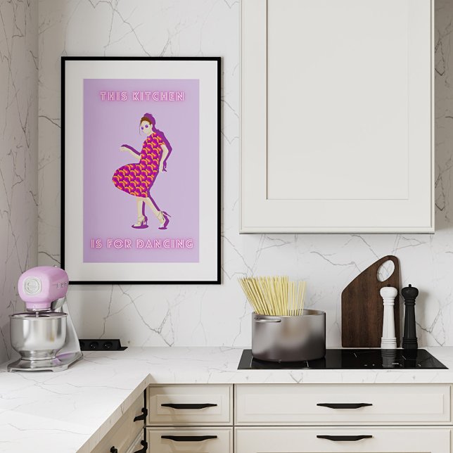 This Kitchen is for Dancing Purple Woman Poster (Creator Uploaded)