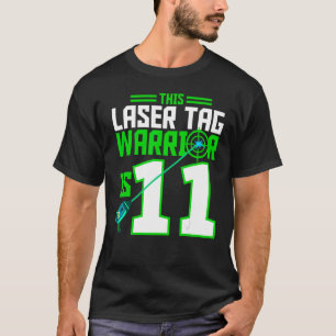 This Laser Tag Warrior is 11 Gaming Birthday Party T-Shirt