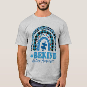 This Leopard Rainbow Print Be Kind Autism outfit w T-Shirt