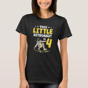 This Little Astronaut Is 4 Planet Spaceship Happy T-Shirt