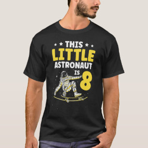 This Little Astronaut Is 8 Planet Spaceship Happy T-Shirt