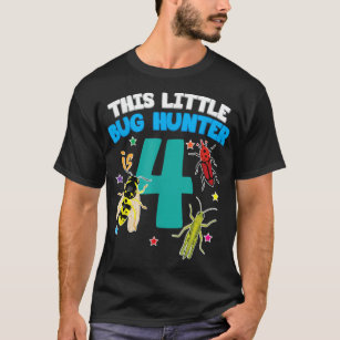 This Little Bug Hunter is 4 Insect 4th Birthday Gi T-Shirt