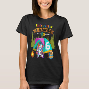 This Little Camper Is Six Dabbing Unicorns Cool Ca T-Shirt
