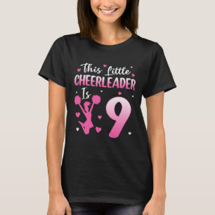 This Little Cheerleader Is 9 Year Old Bday 9th Che T-Shirt